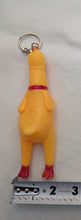 Load image into Gallery viewer, Medium Rubber Squeeze Screaming Chicken Toy keychain
