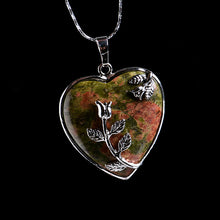 Load image into Gallery viewer, Natural Stone Heart Pendant
